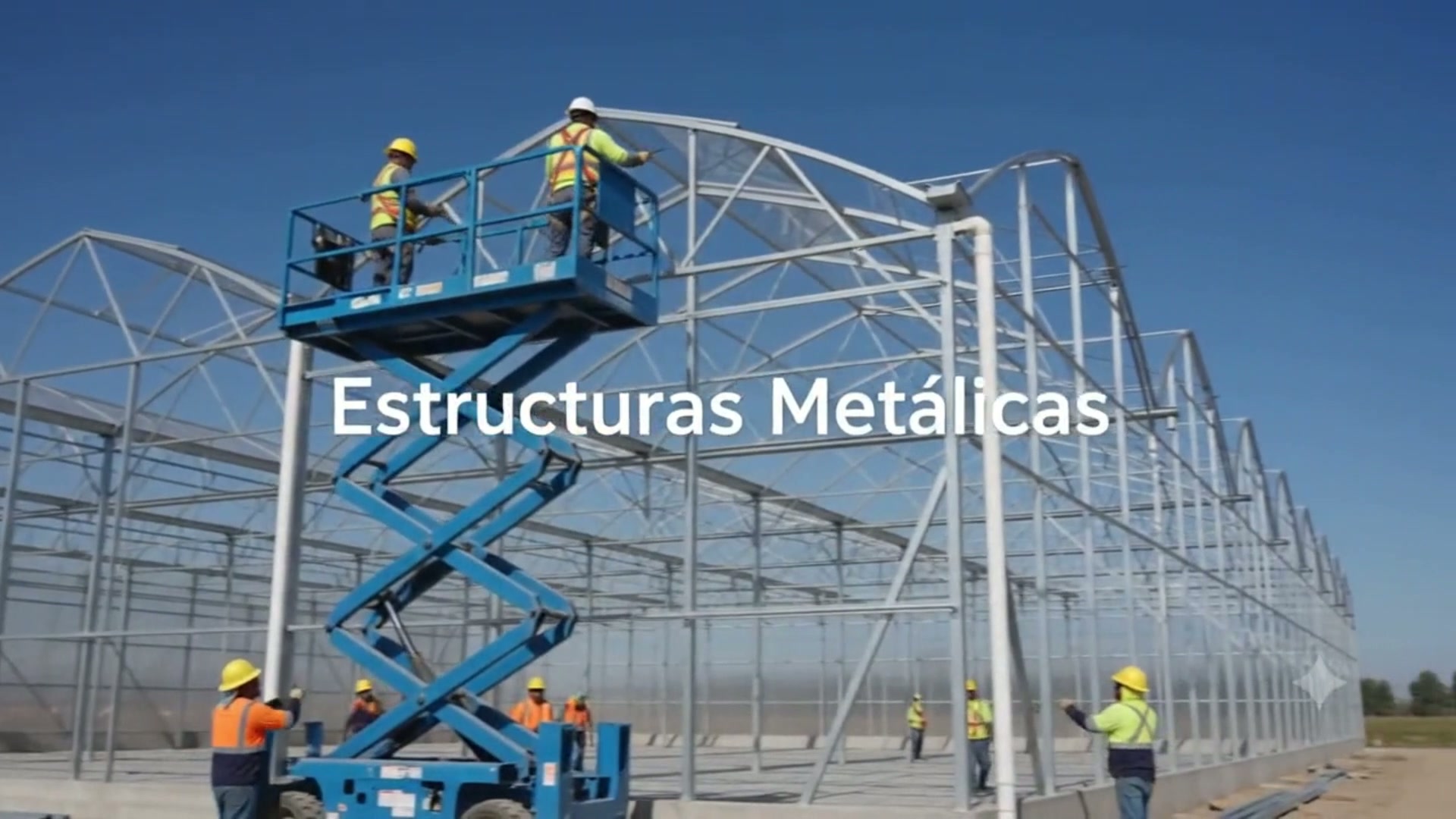 Estructuras metálicas montadas por el equipo DEM